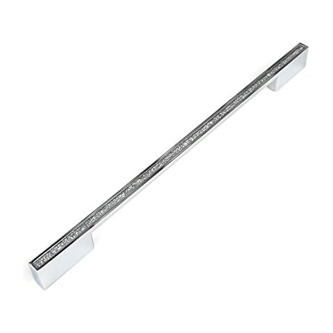 Glitter Handle (320mm Hole Centres) Chrome Sparkle Kitchen & Bedroom Cabinet Door Handle Cover
