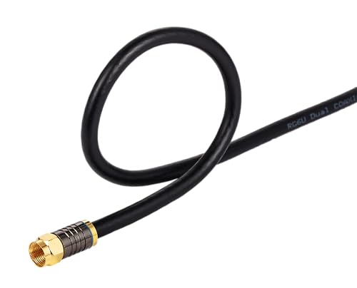 Cables Direct Online 3M Black RG6 Coax Cable Dual Shield Outdoor/Indoor Coaxial BNC Extension Wire For Satellite Dish Cable TV Antenna - Image 4