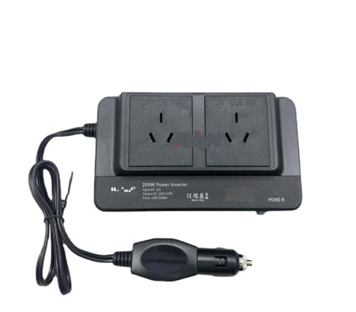 Onduleur de voiture 200W transformateur DC 12V vers AC 220V avec prise australienne pour auto