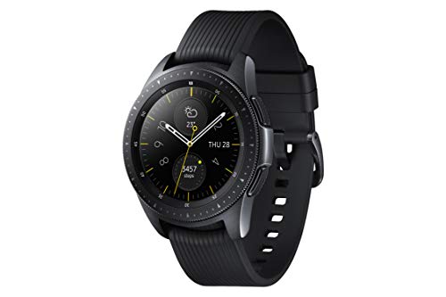 Samsung Galaxy Watch, Runde Bluetooth Smartwatch Für Android, drehbare Lünette, Fitness-tracker, 42mm, ausdauernder Akku, Schwarz (Deutche Version)