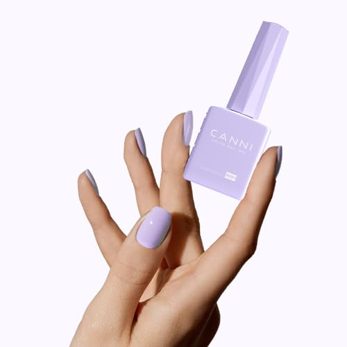Image of CANNI Lavender Purple Gel Nail Polish, 1Pcs Light Purple Gel Polish Pastel Purple Color Nail Polish Gel High Gloss Soak Off U V Gel Nail French Nail Manicure Salon DIY
