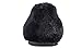 FEVERSOLE Women's Fashion Round Toe Puffy Warm Comfort Home Indoor Winter Soft Ballet Slippers Black Plush Size 7.5 M US