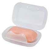 Vonpri Soap Holder Container, Portable Bar Soap Saver Scrubber Case for Bathroom and Kitchen (Transparent)