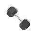 Cap Barbell Rubber Coated Hex Dumbbell with Contoured Chrome Handle (35-Pound)