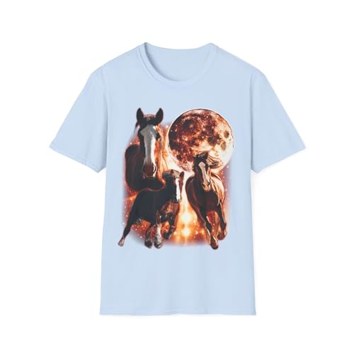 T-shirt Alpha Wolf parodie Three Horses Moon, le cadeau d'anniversaire idéal pour geek rigolo