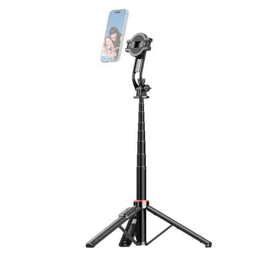 Trípode para teléfono extensible HUIOP trípode para v con mando y clip magnético