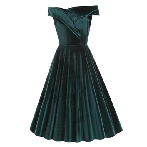 Robe de Noël en velours femme cocktail mariage chic hiver