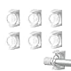 Wekuw 6 Stücke Gardinenstangenhalter Gardinenstange Ohne Bohren Gardinenstange zum Kleben Gardinenhaken Halterung Gardinenstange Curtain Rod Holder Geeignet für Alle Glatten Oberflächen