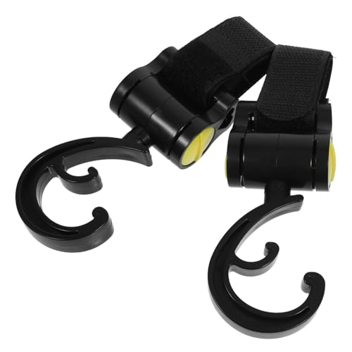 SUPVOX Diaper Bag Stroller Hooks 2pcs Universal Stroller Hooks Rotating for Shopping Bags Easy to Attach Detach