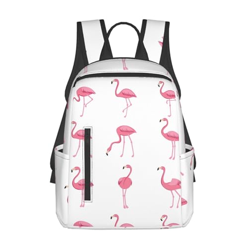 Sac à dos voyage léger et élégant imprimé flamants roses, idéal pour le shopping et le bureau