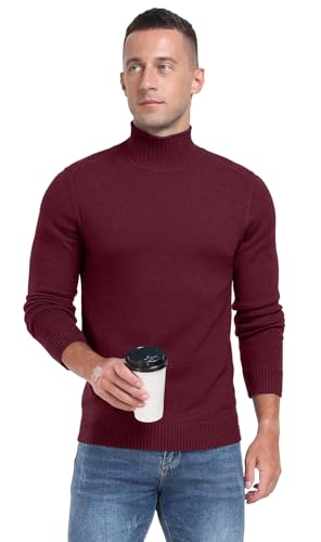 Sailwind Mens Knitted Pullover Sweater Casual Mock Turtleneck Raglan Sweater4