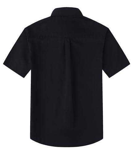 Boys Oxford Short Sleeve Dress Shirts Button Down Woven Casual Collared2