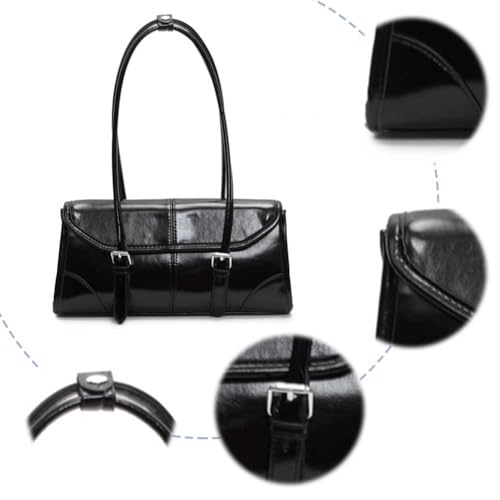 Women Shoulder Bag Retro Handbag Waterproof Leather Satchel Handbag with Top Handles Handbag Purse for Working Shopping Trave2