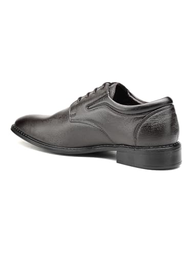 Image of Lee Cooper LC1473E2R Men's Leather Derby Formal Shoes | Lightweight, Comfortable & Stylish Lace-Ups for Office, Business