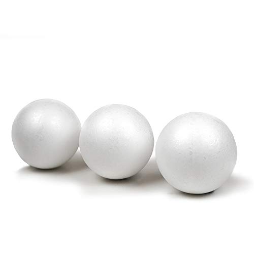 Craft Foam Ball - Smooth Styrofoam Polystyrene Balls for Craft and Project (8" - 4 Balls)