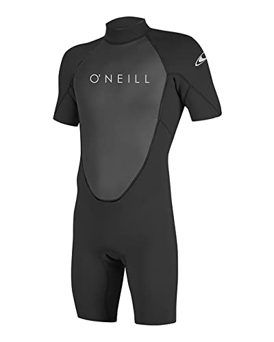 O'Neill Men's Reactor-2 2mm Back Zip Short Sleeve Spring Wetsuit, Black/Black, 2XL