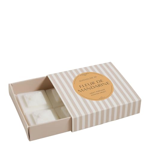Mathilde M. Caja de 4 Decoraciones fondants en Cera perfumada Golondelle - Fleur de Mandarine