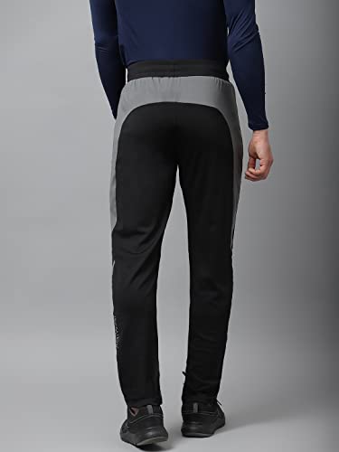 Image of ATICX Men's Slim Fit Polyester Track Pants - 4 Way Stretch Lycra Lower for Sports, Running, Gym with 2 Zip Pockets