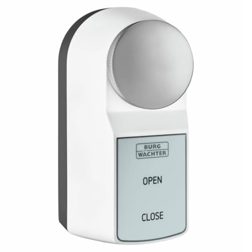 BURG-WÄCHTER Elektronisches Motorschloss für Haustüren, Türschloss, Öffnen und Schließen per Tastendruck, Bedienung über App, secuENTRY active 7700, Weiß/Anthrazit