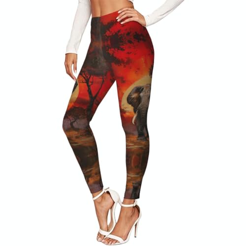 Leggings de elefante para mujer pantalones de entrenamiento senderismo mallas fitness deportivas