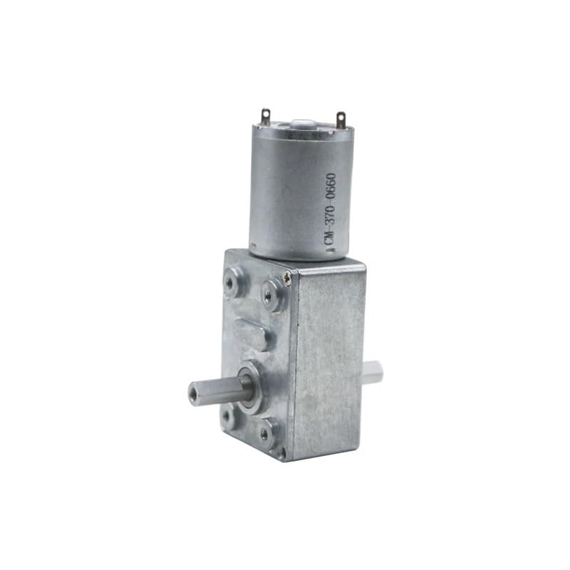 Motorreductor JGY370 de alta precisión con doble eje sinfín y autobloqueo de 12V 3