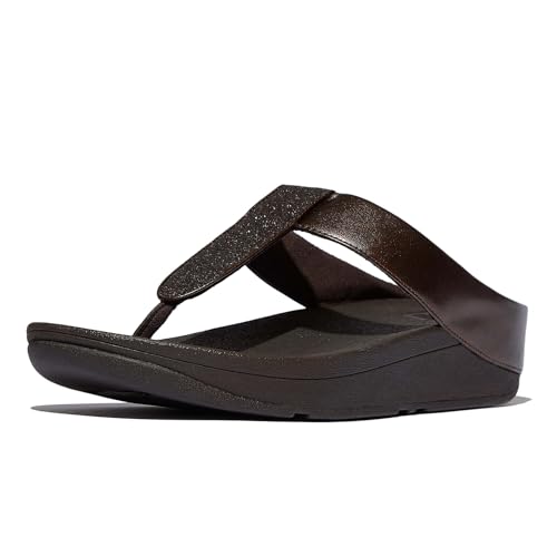 FitFlop Women's Fino Glitterdust Metallic Toe-Post Sandals Wedge2