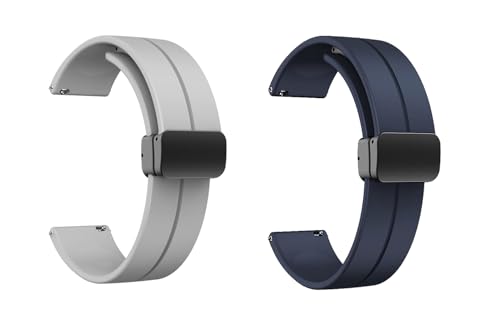 Image of IIK COLLECTION 22mm Silicone Strap for Smart Watches | Combo Pack Compatible With Noise, Fireboltt, Boat Xtend, Pebble, Boat Flash, Noise Color Fit, Ultra Smart Watch & All Watches