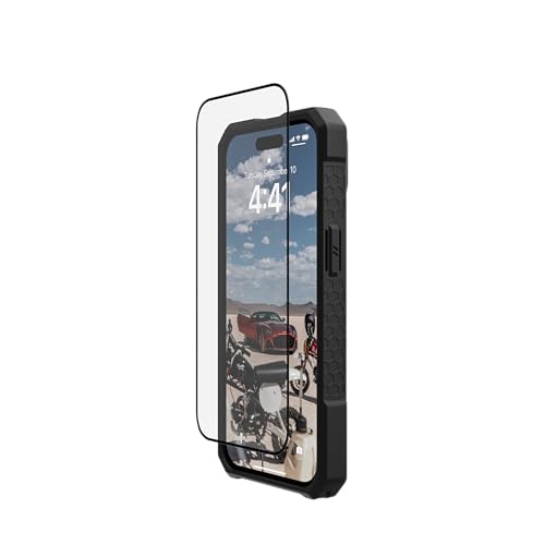 URBAN ARMOR GEAR UAG Glass Compatible with iPhone 15 Glass Screen Protector Shield Plus 6.1" Premium Double 9H Tempered Glass Ultra-Clear HD Anti-Fingerprint Anti-Glare Clear/Black - Image 4