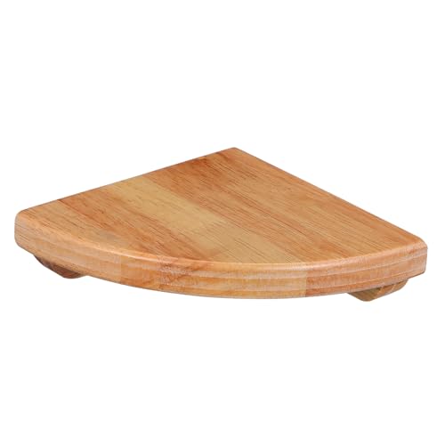 MOTHNUR Estantería De Esquina para Pared, Estante De Madera para Almacenamiento En Sala, Dormitorio y Baño, Diseño Ahorra Espacio y Evita Arañazos