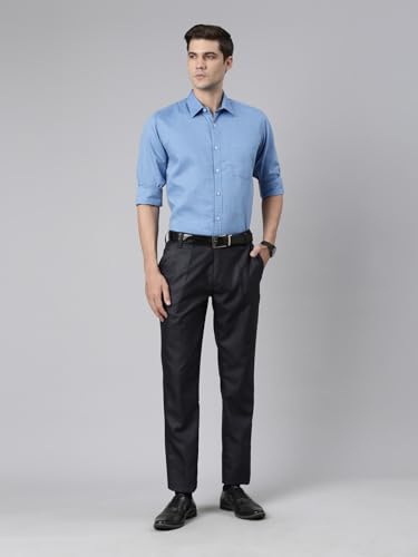 Image of THE SOUL PATROL Men's Casual Regular Fit Full Sleeve Premium Cotton Button-Down Shirt with Single Patch Pocket - Stylish, Classic, Comfortable, and Elegant for Everyday Wear