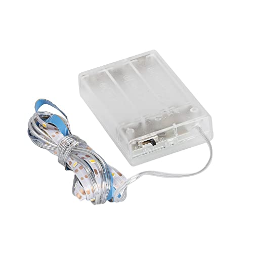 Ideen mit Herz Nastro luminoso a LED, autoadesivo, bianco caldo, con timer, 50 pezzi, 165 cm, 100 cm