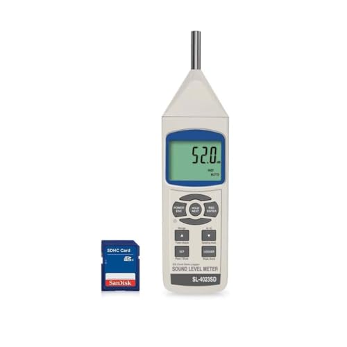IEC61672 Class 1 Sound Level Meter with Real-Time Data Logging and SD Memory Card Storage. Model: SL-4033SD