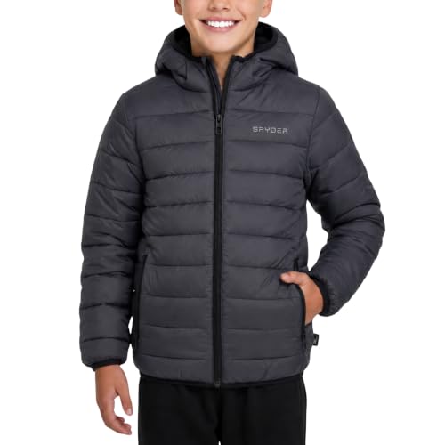 Image of Spyder Boys Puffer Jacket - Packable Lightweight Hooded Winter Coat