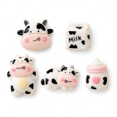 5 Imanes Decorativos 3D de Vaquita y Botella de Leche miniatura 2