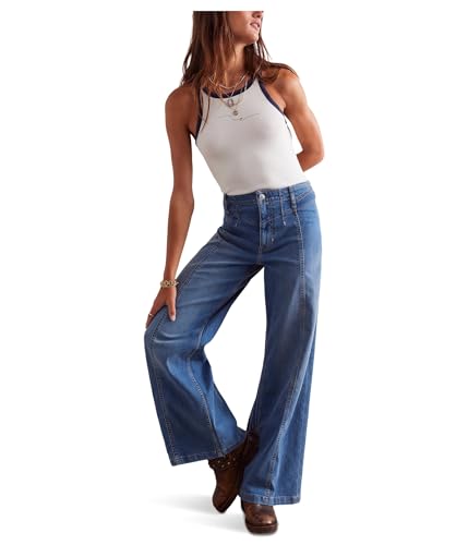 Free People Womens We The Free Libre Wide-Leg Jeans Goodie Goodie 29 30