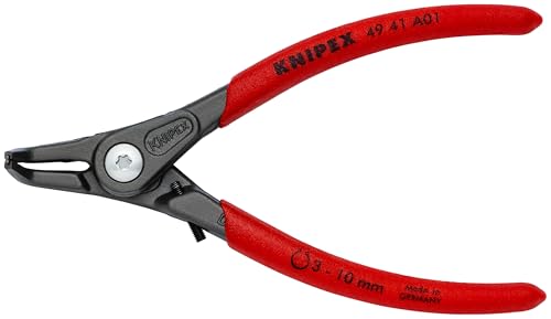 KNIPEX Tools 5 Precision External Circlip Pliers w/ Bent Tips, Plastic Grip (4941A01)