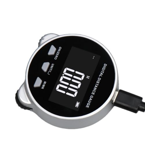 Metro a nastro digitale elettronico, righello a rulli con display digitale - Strumento di misurazione rotolante intelligente a lunga distanza da 656 piedi | Metro a nastro ricaricabile con display LCD