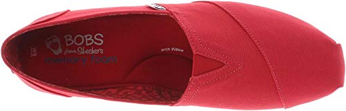 Image of BOBS from Skechers Women's Plush Peace and Love Flat,Red,11 M US