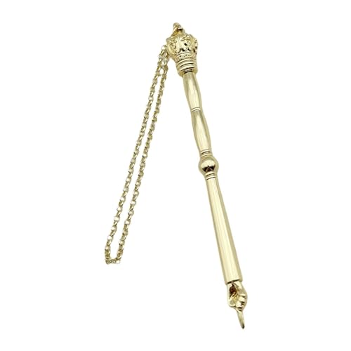 JISADER Outil de lecture de la Bible, pointeur Yad Torah, pointeur de doigt Portable, pointeur de la Bible, pointeur à main pour cheminée, Bar juif Mitzvah, Tête de couronne dorée