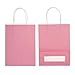 YADIAN 20 Pink Kraft Paper Gift Bags, Party Favor Bags Bulk with Handles, Goodies & Retail Bags for Christmas, Birthday, Crafts, Wedding & Party Supplies - 8.6'' x 6.3'' x 3.15''
