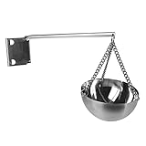 Sauna Aromatherapy Bowl Oil Cup Holder with Swinging Arm and Stainless Steel Screw Covers Infrared Sauna Essential Oil Holder for Sauna and Spa Room Accessories