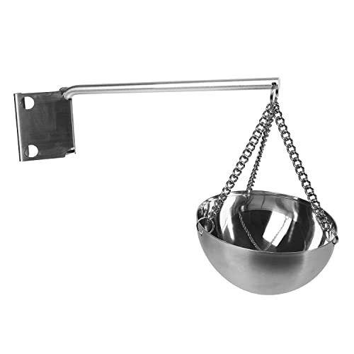 Sauna Aromatherapy Bowl Oil Cup Holder with Swinging Arm and Stainless Steel Screw Covers Infrared Sauna Essential Oil Holder for Sauna and Spa Room Accessories