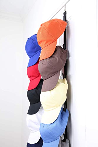 Perfect-Curve-CapRack18-Over-The-Door-Hat-Rack-and-Organizer-Baseball-Cap-Rack-Hat-Rack-Stand-Over-The-Door-Hat-Rack-Hat-Rack-for-Door-Hat-Rack-for-Closet-Two-Straps-Holds-Up-to-18-Caps-Black