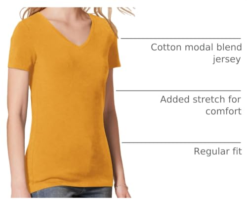 Image of Amazon Essentials Women's Regular-Fit Short-Sleeve V-Neck T-Shirt