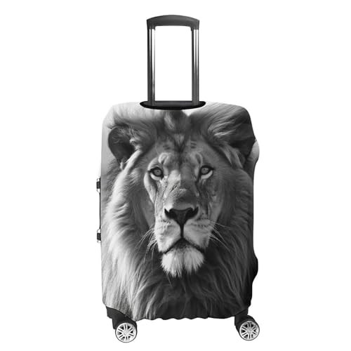 African Lion Luggage Covers Tsa Approved Suitcase Cover Elastic Washable Luggage Sleeve Carry on Cover Protector Anti-Scratch Suitcase Protector Fits 19-30 Inch Case(S)4