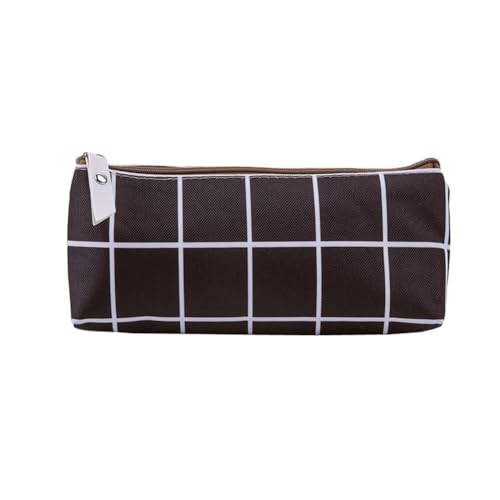 Estojo de caneta xadrez clássico portátil com zíper para escola material de escritório elegante bolsa de maquiagem tartã feminina trabalho universitário