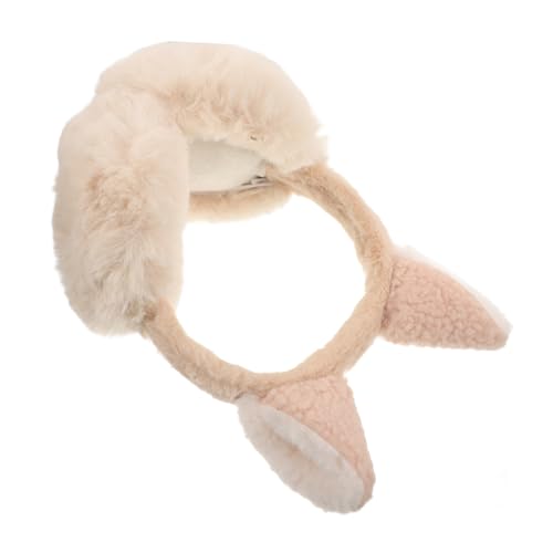 NOLITOY Elegant Winter Ear Muffs for Women Plush Furry Headwear Thermal Protection Cold Weather Accessory