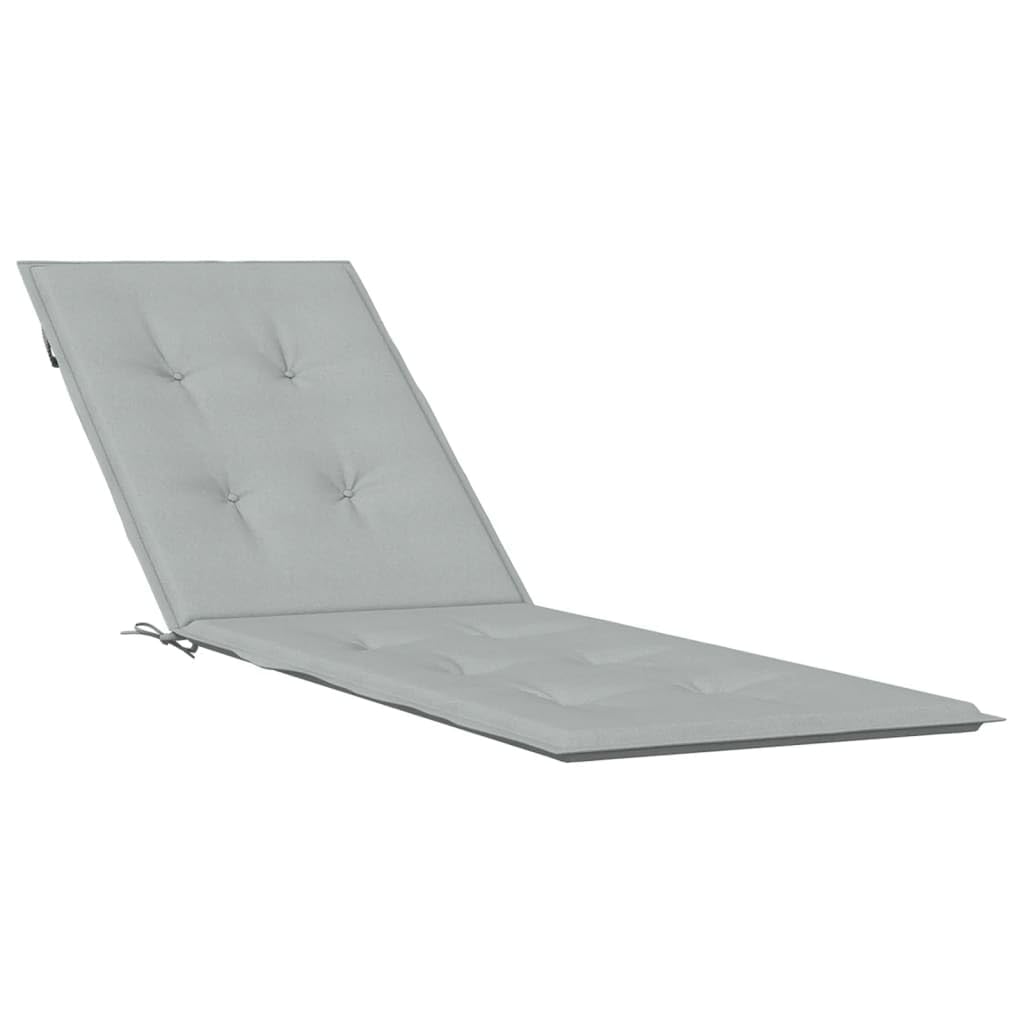 ShGaxin Cuscino per sdraio in tessuto grigio chiaro melange (75+105) x50x3 cm, cuscino per sdraio da esterno, materassini per sedie a sdraio, materassino amaca, cuscino per sedia ad amaca, materasso