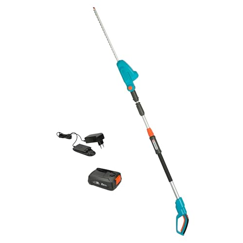 Gardena Taille-haies sur perche sur batterie THS 42/18V P4A - Kit prêt à l'emploi: Télescopique,...