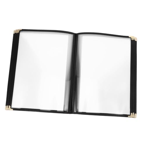 SOLUSTRE Recipe Book The Menu Clear Menu Holder Menu Holders Menu Books Clear Menu Covers Menu Folder Restaurant Menu Holder Menu Cover for Restaurant Menu Holder Clear Transparent PVC